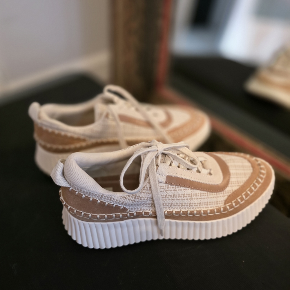 Dolce Vita Beige and White Sneakers - Picture 3 of 4